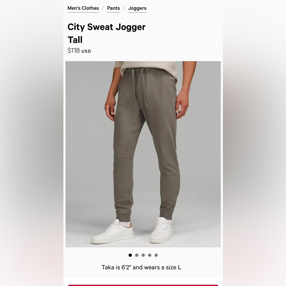 Lululemon Men’s city sweat joggers